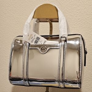 Michael Kors Silver Metallic Mini Satchel